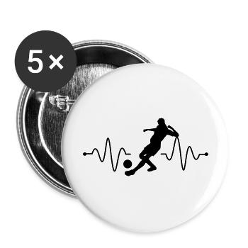 Fußball Soccer - Buttons large 2.2''/56 mm (5-pack) - white - Front