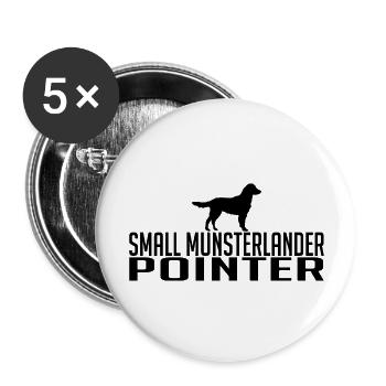 Petit Munsterlander Pointer Chien Race Chien Chiens - Lot de 5 grands badges (56 mm) - blanc - Devant