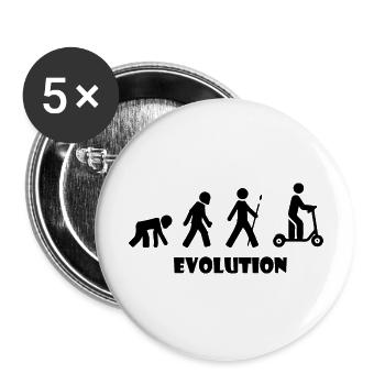 E-Scooter Roller Scooter - Lot de 5 grands badges (56 mm) - blanc - Devant
