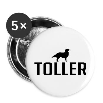 Grande race de chien chiens chiens Wilsigns - Lot de 5 grands badges (56 mm) - blanc - Devant