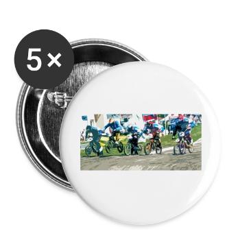 BMX Race - Buttons large 2.2''/56 mm (5-pack) - white - Front