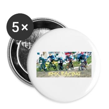 BMX - Buttons large 2.2''/56 mm (5-pack) - white - Front