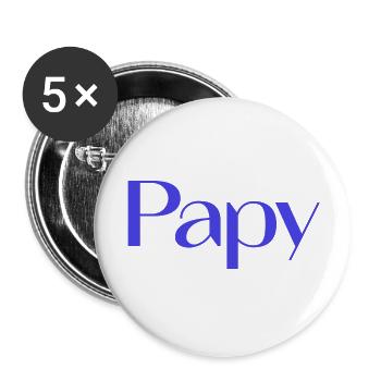 OPA. ALLES GUTE ZUM GEBURTSTAG, PAPA. PAPA. VATERTAG. VATER. - Buttons groß 56 mm (5er Pack) - Weiß - Vorne