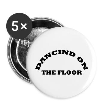 Dancing Dance Music - Buttons groß 56 mm (5er Pack) - Weiß - Vorne