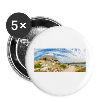 Die Mauer von Oštrica (Bedem Grebastica) Kroatien - Buttons groß 56 mm (5er Pack) - Weiß - Vorne