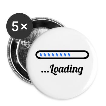 Chargement - Lot de 5 grands badges (56 mm) - blanc - Devant
