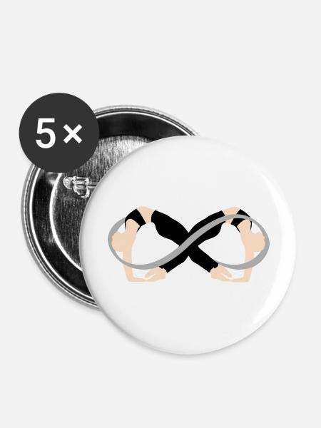 Unendlich - Buttons groß 56 mm (5er Pack) - Weiß