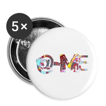 email drôle de travail bureau réunion e-mails mail comput - Lot de 5 grands badges (56 mm) - blanc - Devant