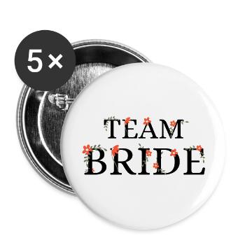 Floral bridle team - Buttons large 2.2''/56 mm (5-pack) - white - Front