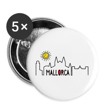Majorque en été - Lot de 5 grands badges (56 mm) - blanc - Devant