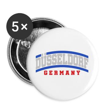 Dusseldorf City Text Font | Colors changeable - Buttons large 2.2''/56 mm (5-pack) - white - Front