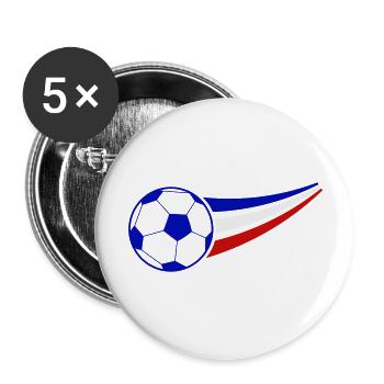 France Soccer - Buttons large 2.2''/56 mm (5-pack) - white - Front