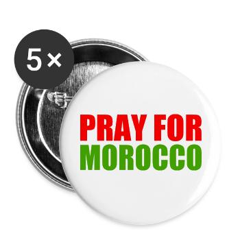 Pray for morocco - Buttons groß 56 mm (5er Pack) - Weiß - Vorne