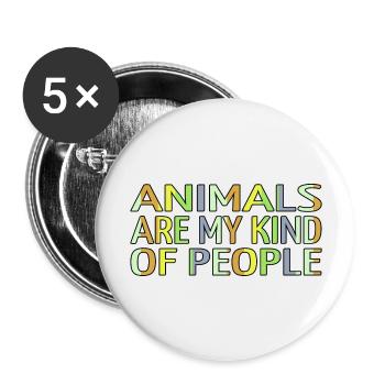 animal rights activists animal welfare present - Buttons groß 56 mm (5er Pack) - Weiß - Vorne
