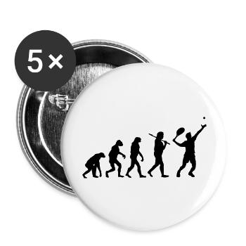 Tennis - Buttons groß 56 mm (5er Pack) - Weiß - Vorne
