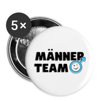 Männer Team Stolz - Buttons groß 56 mm (5er Pack) - Weiß - Vorne