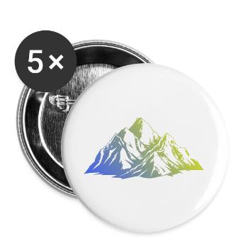 Landscape Mountains Silhouette - Buttons large 2.2''/56 mm (5-pack) - white - Front
