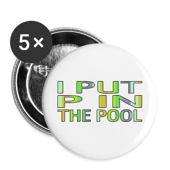sports gift idea birthday present idea sea funny - Buttons large 2.2''/56 mm (5-pack) - white - Front