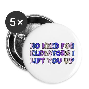 humor basketball sport winter disc brake gift idea - Buttons groß 56 mm (5er Pack) - Weiß - Vorne
