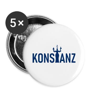 Konstanz - Imperia - Bodensee - Baden-Württemberg - Buttons groß 56 mm (5er Pack) - Weiß - Vorne