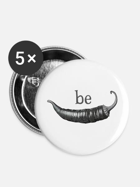 be Chilli - Buttons groß 56 mm (5er Pack) - Weiß