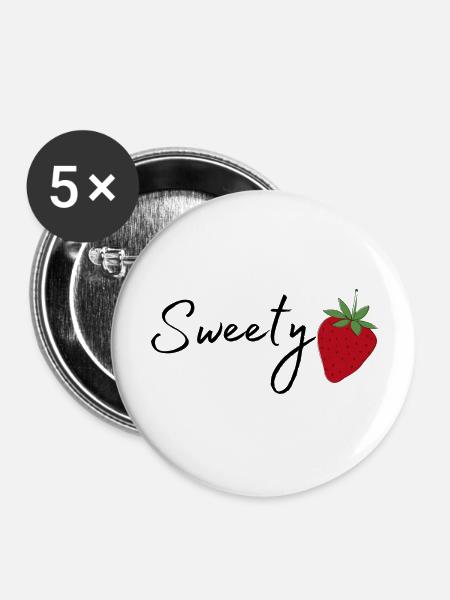 Sweety - Buttons groß 56 mm (5er Pack) - Weiß