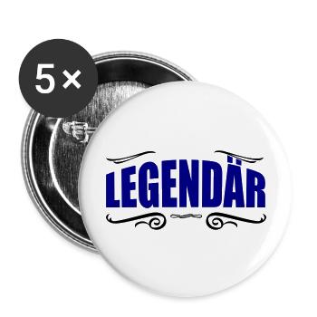 légendaire - Lot de 5 grands badges (56 mm) - blanc - Devant