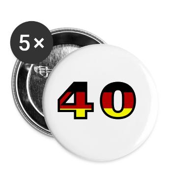 Maillot Allemagne numéro 40 - Lot de 5 grands badges (56 mm) - blanc - Devant