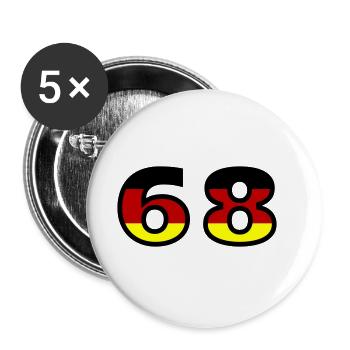 68 Numéro Allemagne Jersey - Lot de 5 grands badges (56 mm) - blanc - Devant