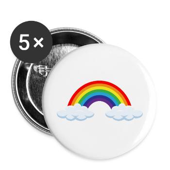 Regenbogen nach dem Gewitter- ApriNoeScor - Buttons groß 56 mm (5er Pack) - Weiß - Vorne