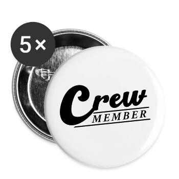 membre d’équipage - Lot de 5 grands badges (56 mm) - blanc - Devant