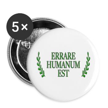 Errare Humanum Est - Buttons groß 56 mm (5er Pack) - Weiß - Vorne
