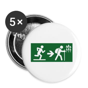 exit to hike - Buttons large 2.2''/56 mm (5-pack) - white - Front