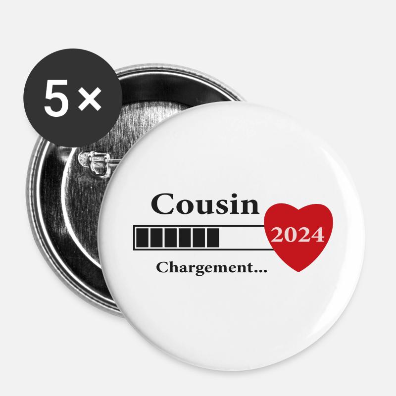 Cousin - Future Cousin Loading - Buttons large 2.2''/56 mm (5-pack) - white