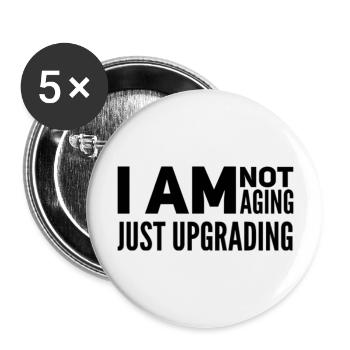50th Birthday Gift Idea - Buttons large 2.2''/56 mm (5-pack) - white - Front