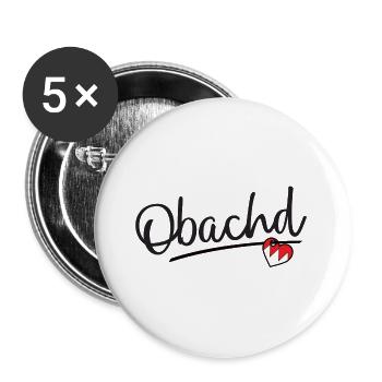 Obachd - Buttons large 2.2''/56 mm (5-pack) - white - Front