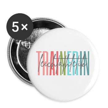 Trainerin Leichtathletik Leichtathletiktrainerin - Buttons groß 56 mm (5er Pack) - Weiß - Vorne