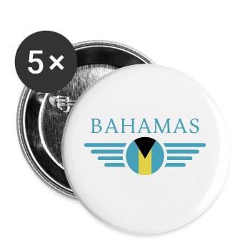 J’aime les Bahamas, T-shirt design de style élégance - Lot de 5 grands badges (56 mm) - blanc - Devant
