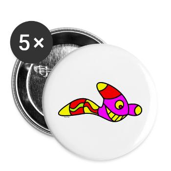 Chemise enfant Wurm - Lot de 5 grands badges (56 mm) - blanc - Devant