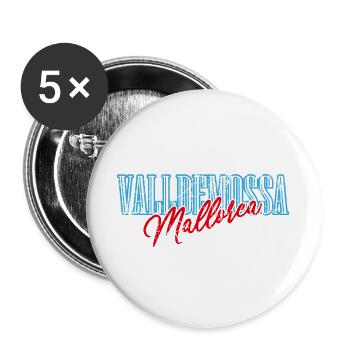 Mallorca Valldemossa - Buttons groß 56 mm (5er Pack) - Weiß - Vorne