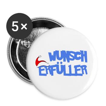 WUNSCHERFÜLLER - Buttons groß 56 mm (5er Pack) - Weiß - Vorne