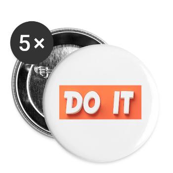 FAIS-LE! Personnalisable - Lot de 5 grands badges (56 mm) - blanc - Devant