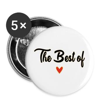 PAPOUNET. DAD. FATHER'S DAY. HAPPY FATHER'S DAY - Buttons large 2.2''/56 mm (5-pack) - white - Front