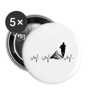 Trail Running Sports - Buttons large 2.2''/56 mm (5-pack) - white - Front