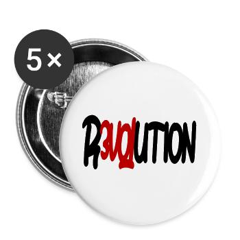Révolution - Amour - Lot de 5 grands badges (56 mm) - blanc - Devant