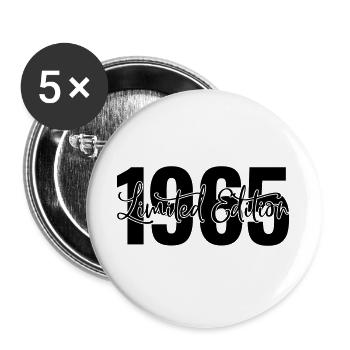 Edition limitée 1965 - Lot de 5 grands badges (56 mm) - blanc - Devant