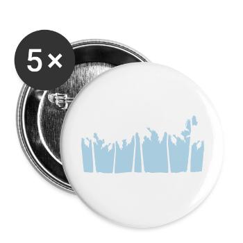 Palmiers Île Arbres Plage Vacances Mer Voyage Vacances - Lot de 5 grands badges (56 mm) - blanc - Devant