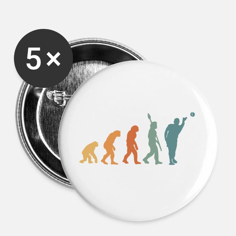 Pétanque Evolution Retro - Buttons large 2.2''/56 mm (5-pack) - white