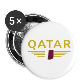Qatar Design – Exclusive and Modern - Buttons large 2.2''/56 mm (5-pack) - white - Front
