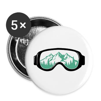 Ski goggles - Buttons large 2.2''/56 mm (5-pack) - white - Front